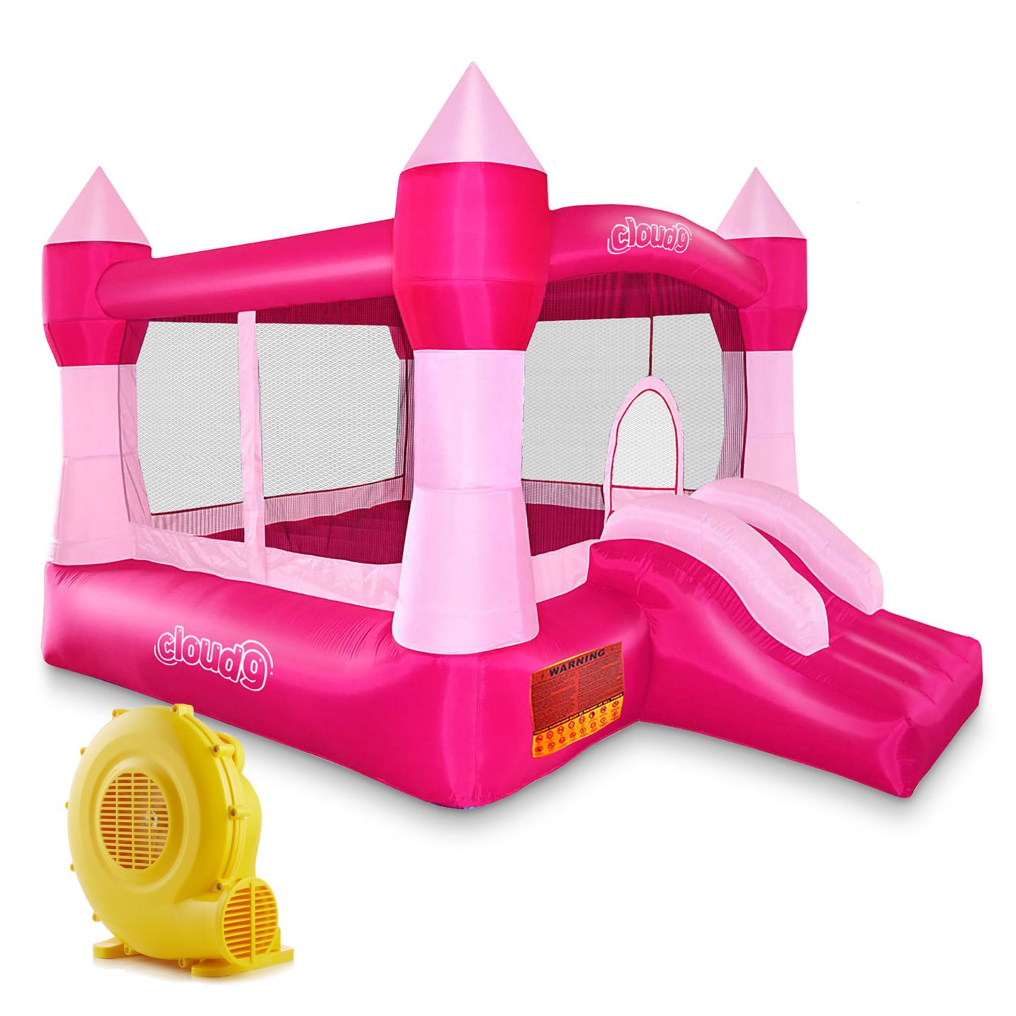 Детская игрушка Cloud 9 Princess 12' x 9' x 7' Nylon Bounce House with Blower, 5-Child Capacity, Ages 3+ — фото 1