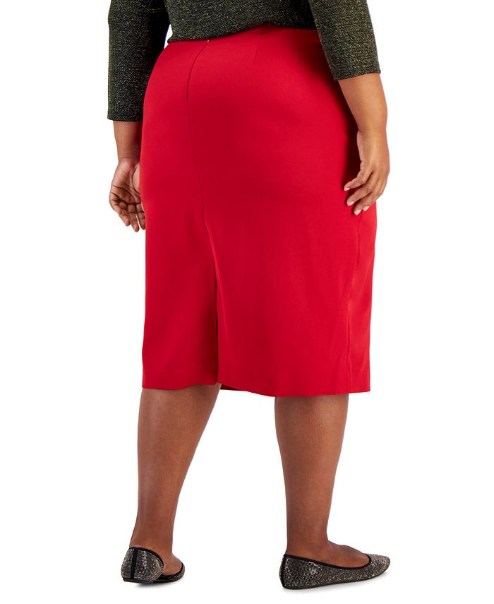 Kasper Plus Size StretchCrepe Skimmer Pencil Skirt Macy's