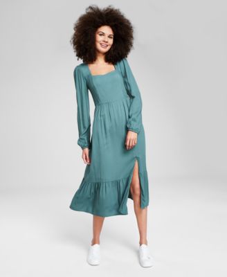 And Now This Women's Square-Neck Tiered Dress - Macy's