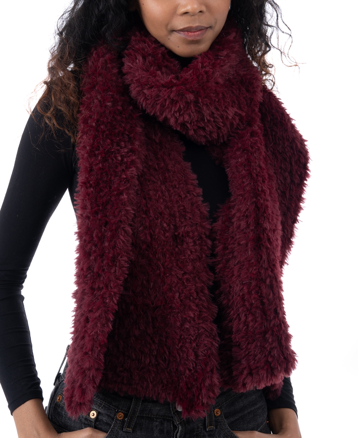 Macy's fur scarf on sale