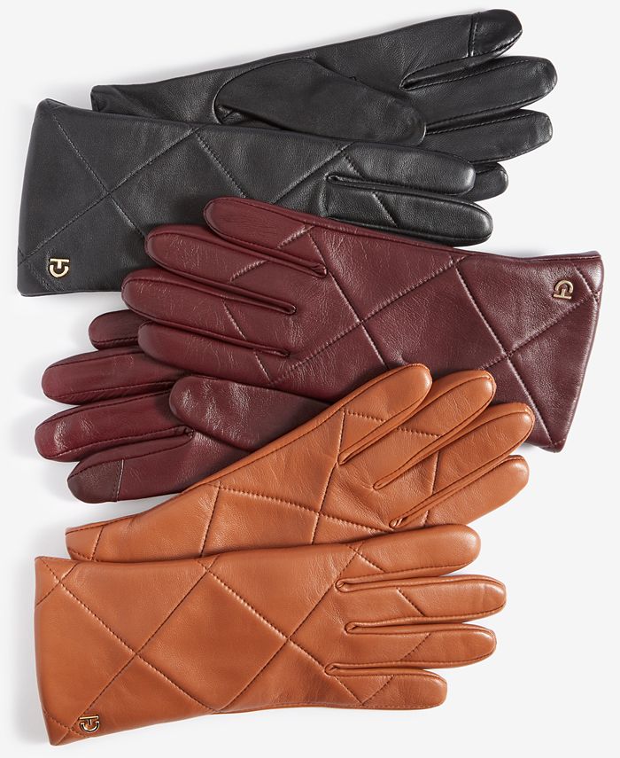 Cole Haan Women's Quilted Leather Gloves Macy's