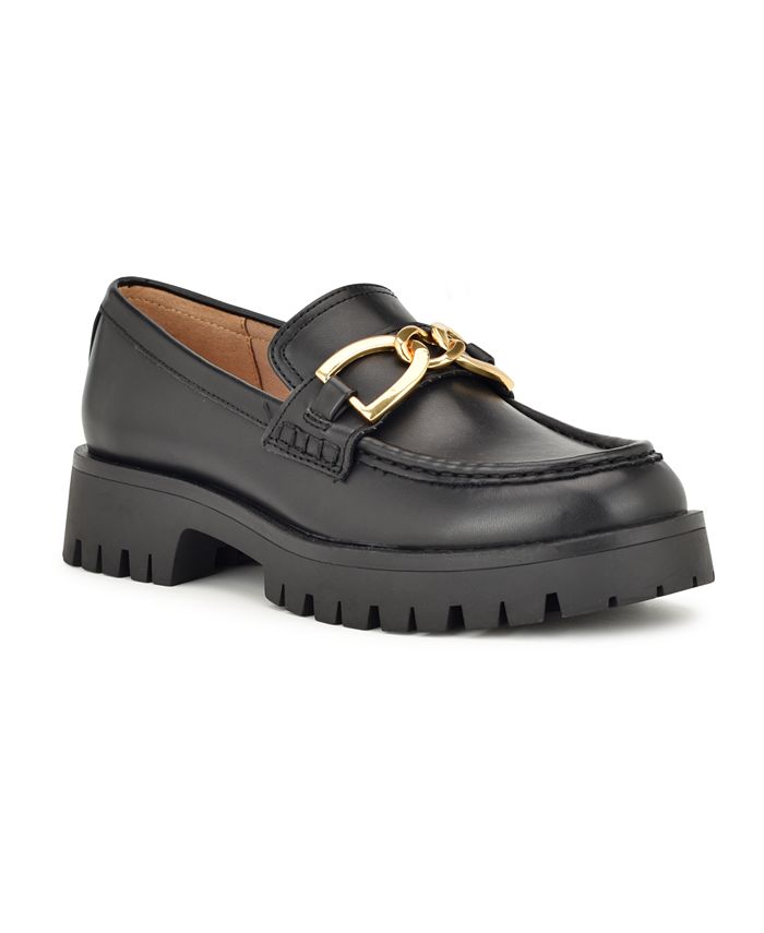 Nine West Women s Gables Round Toe Lug Sole Casual Loafers Macy s