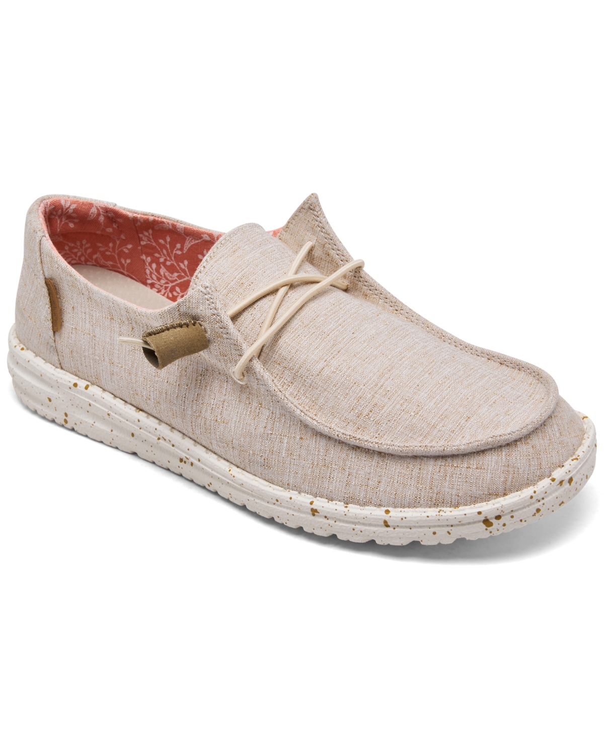 Hey Dude Women's Wendy Chambray Casual Moccasin Sneakers From Finish Line In White Nut