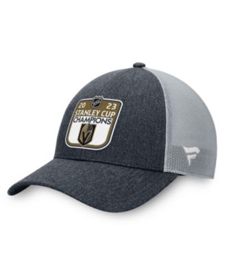 Men's Charcoal, Black Vegas Golden Knights 2023 Stanley Cup Champions Mesh Locker Room Adjustable Hat