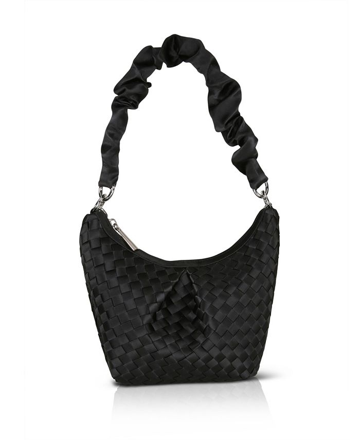 Jewel Badgley Mischka Woman's Sophia Basket Weave Shoulder Bag Macy's