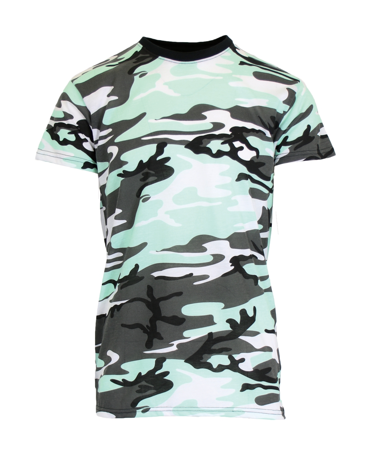 Shop Galaxy By Harvic Men's Camo Printed Short Sleeve Crew Neck T-shirt In Mint Camo