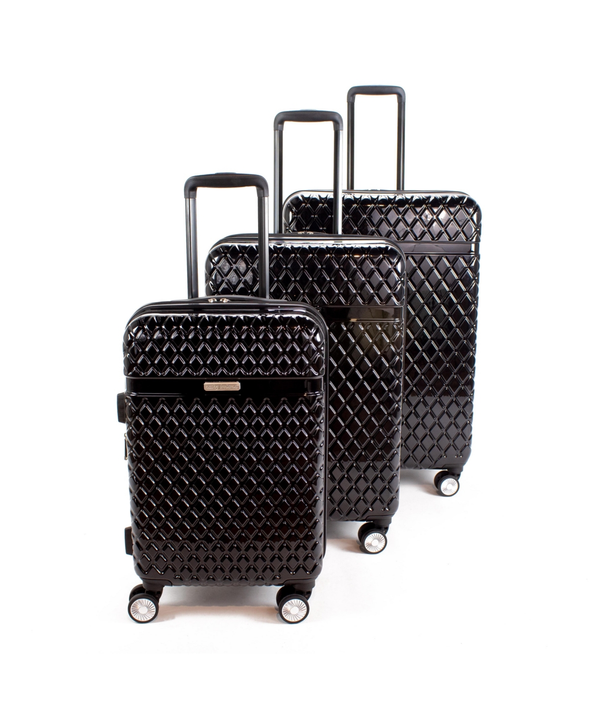 Kathy Ireland Yasmine 3-piece Hardside Luggage Set In Black