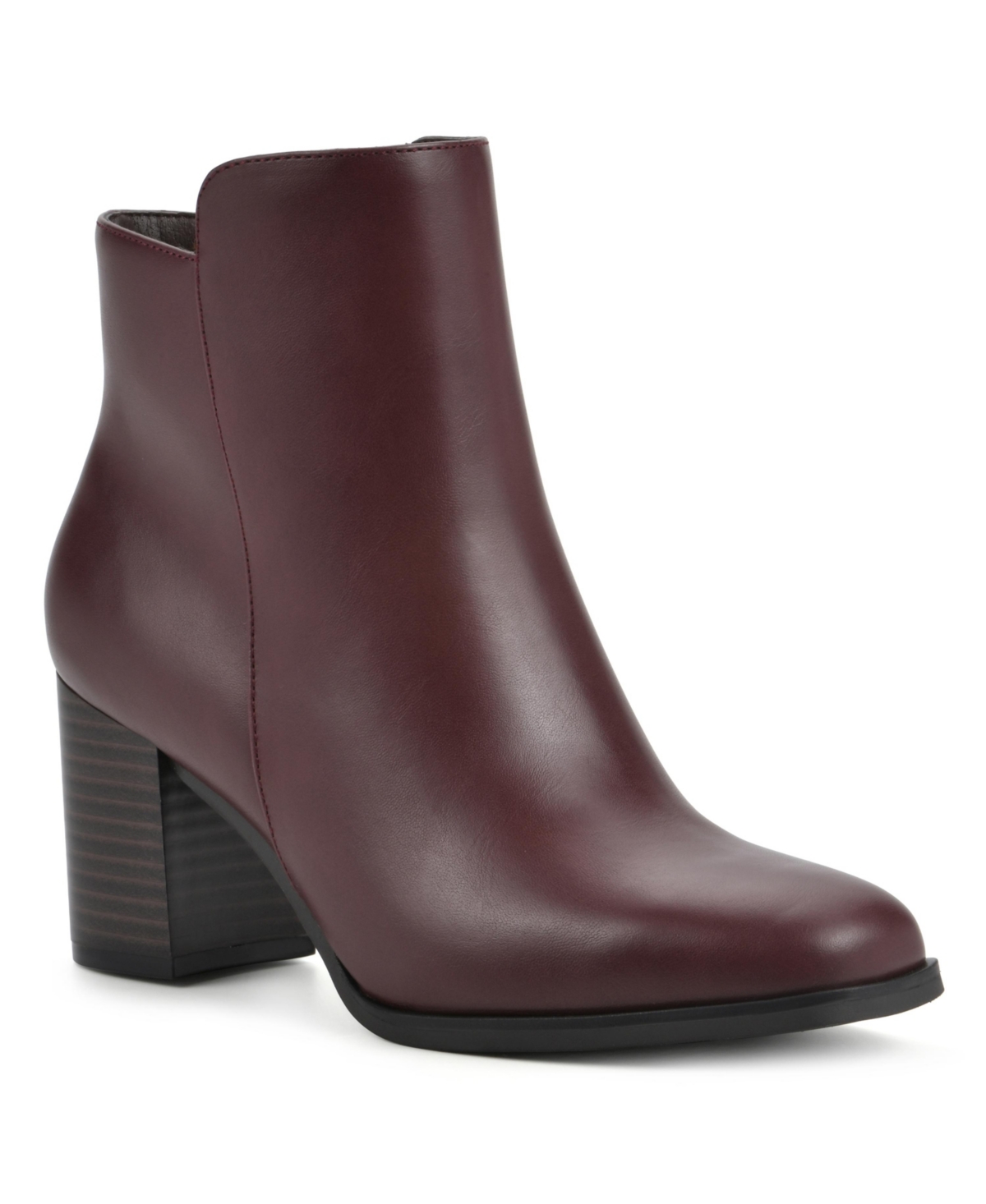 White Mountain Women's Vogued Heeled Booties In Cordovan Smooth