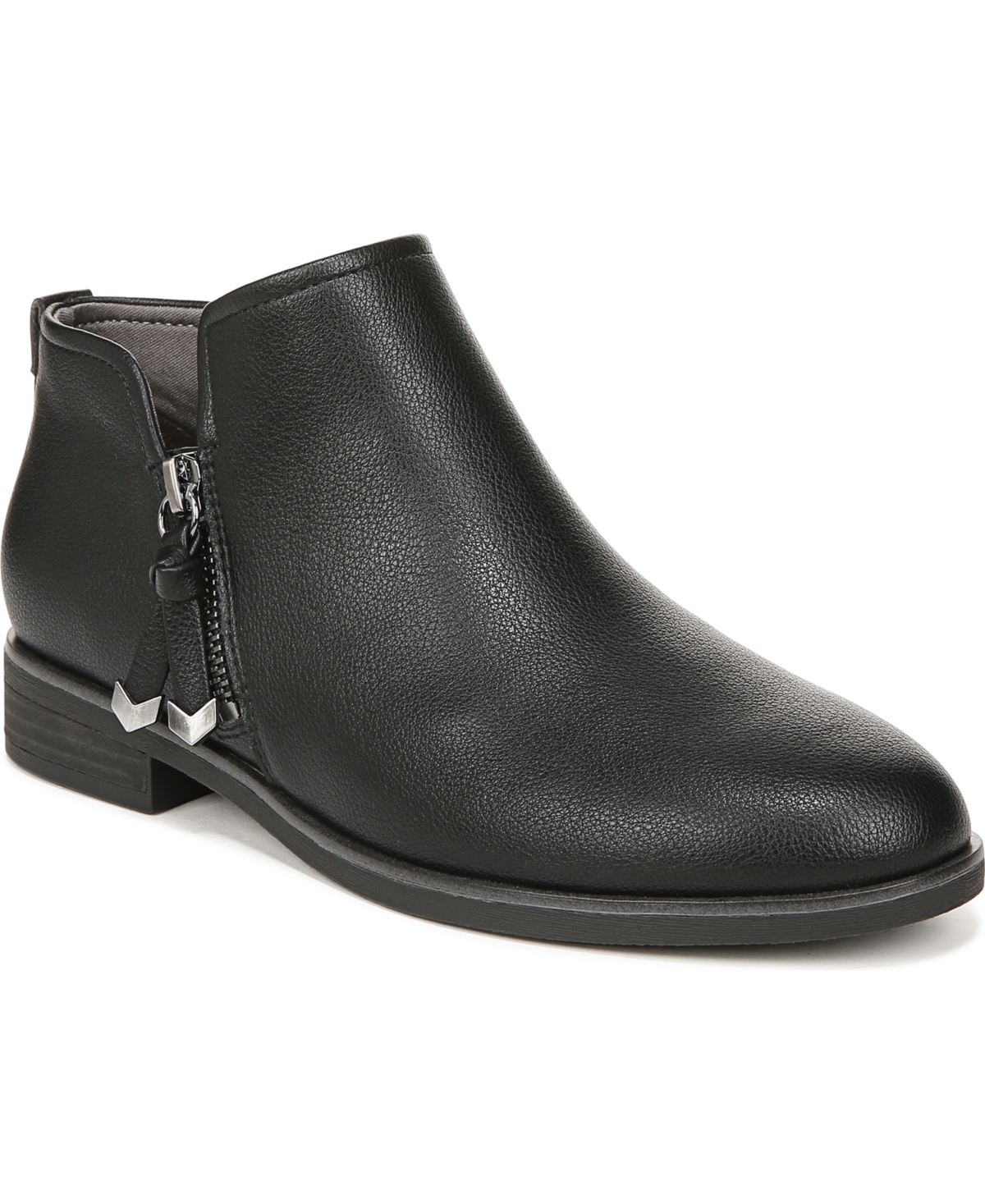 Women's Astir Block Heel Booties - Woodsmoke Brown Microfiber
