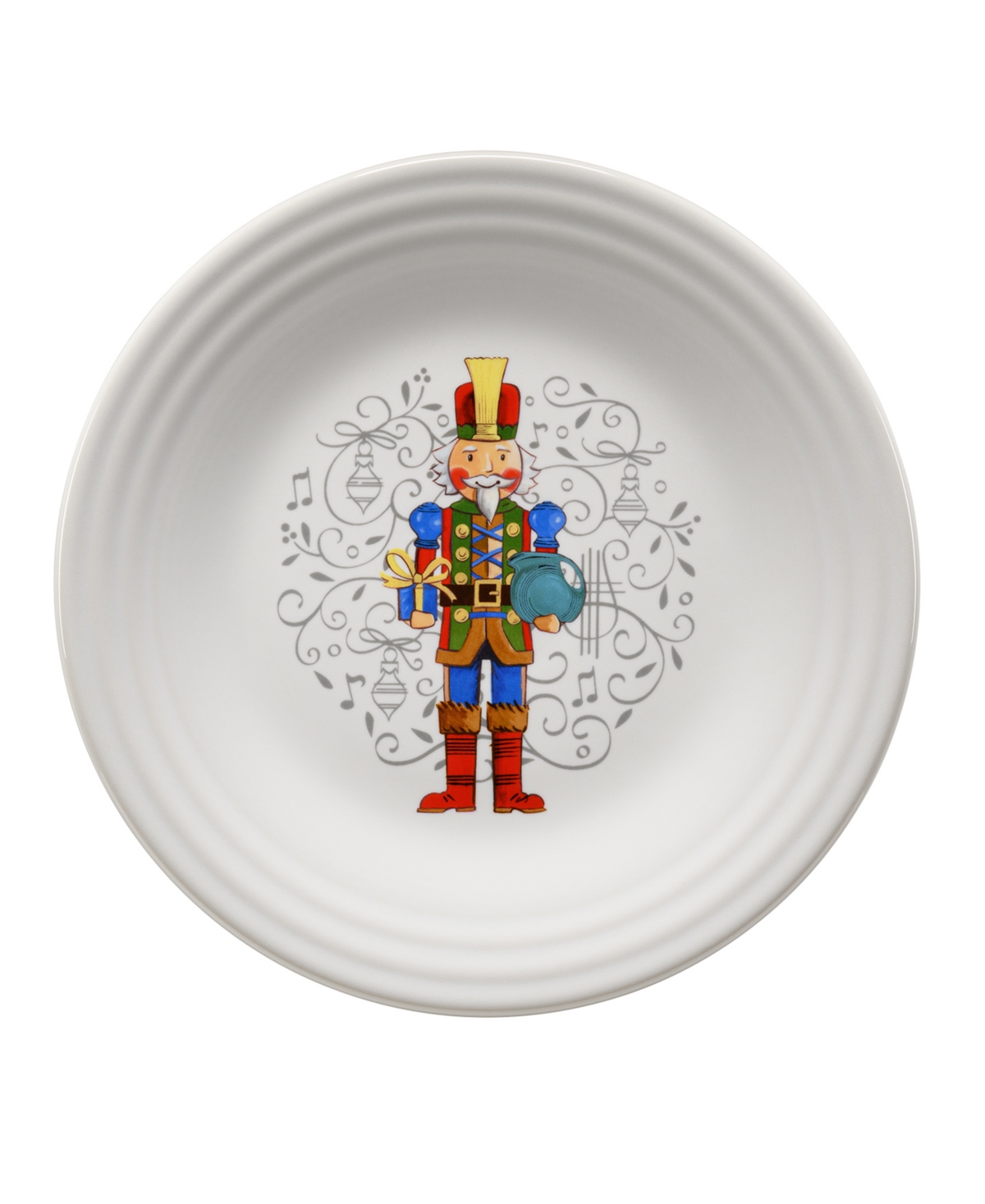 Fiesta Nutcracker Luncheon Plate, The Giver In Open White