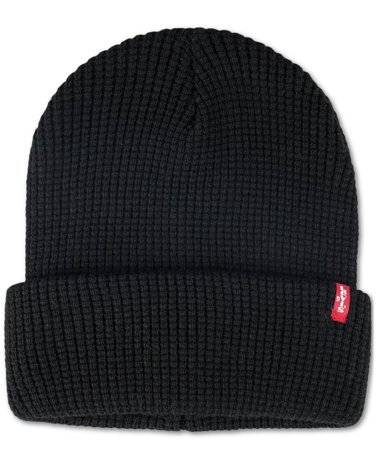 Levi's Men's Waffle Beanie & Woven Plaid Scarf Set