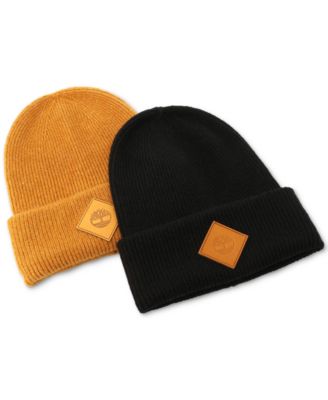Timberland - Men's Oversized Cuffed Logo Patch Beanie