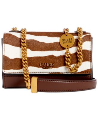 GUESS Iseline Crossbody Flap, Mini Borsa, Patta a Tracolla Donna, Leopardati, Taglia Unica : GUESS