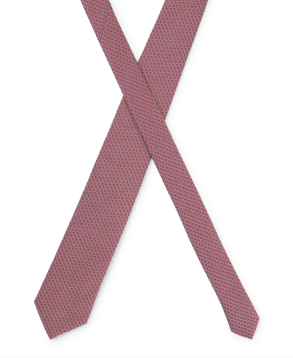 Hugo Boss Boss By  Men's Jacquard Patterned Tie In Bright Red