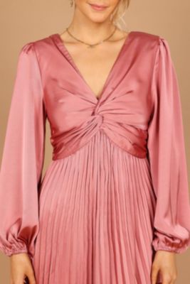 Women's Noelle Twist Front Pleated Midi Dress