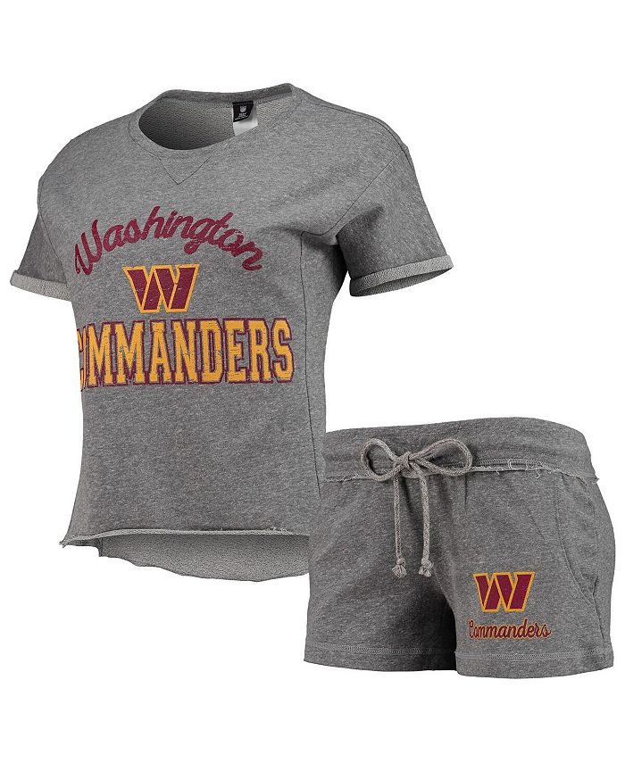 Concepts Sport Women's Gray Washington Commanders Mainstream Tri-Blend T- shirts and Shorts Lounge Set - Macy's