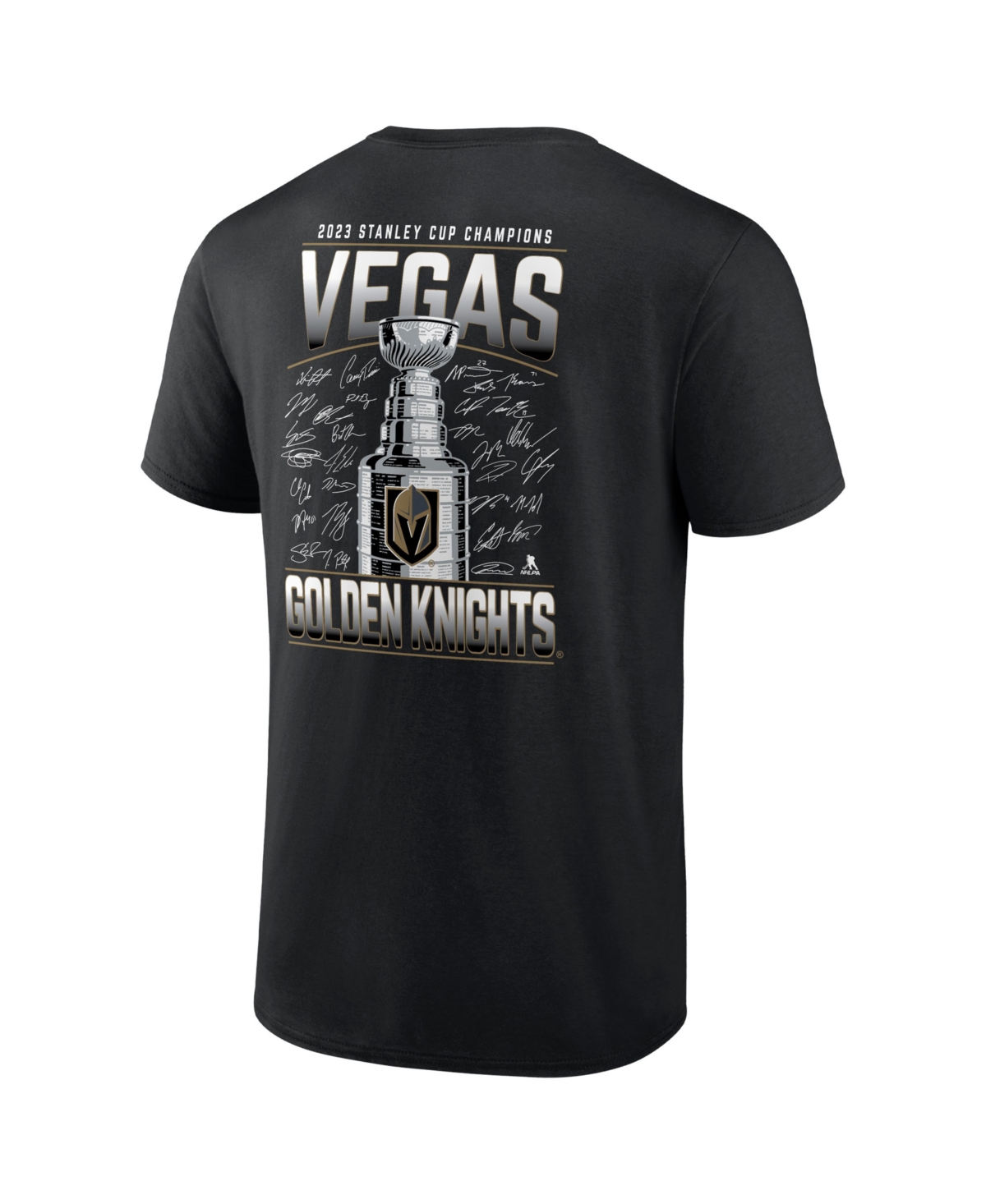 Fanatics Men's  Black Vegas Golden Knights 2023 Stanley Cup Champions Signature Roster T-shirt In Black