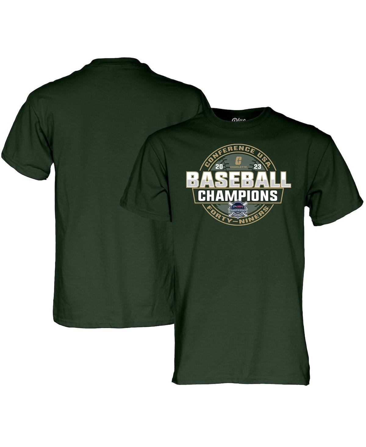 Blue 84 Men's  Green Charlotte 49ers 2023 C-usa Baseball Conference Tournament Champions T-shirt