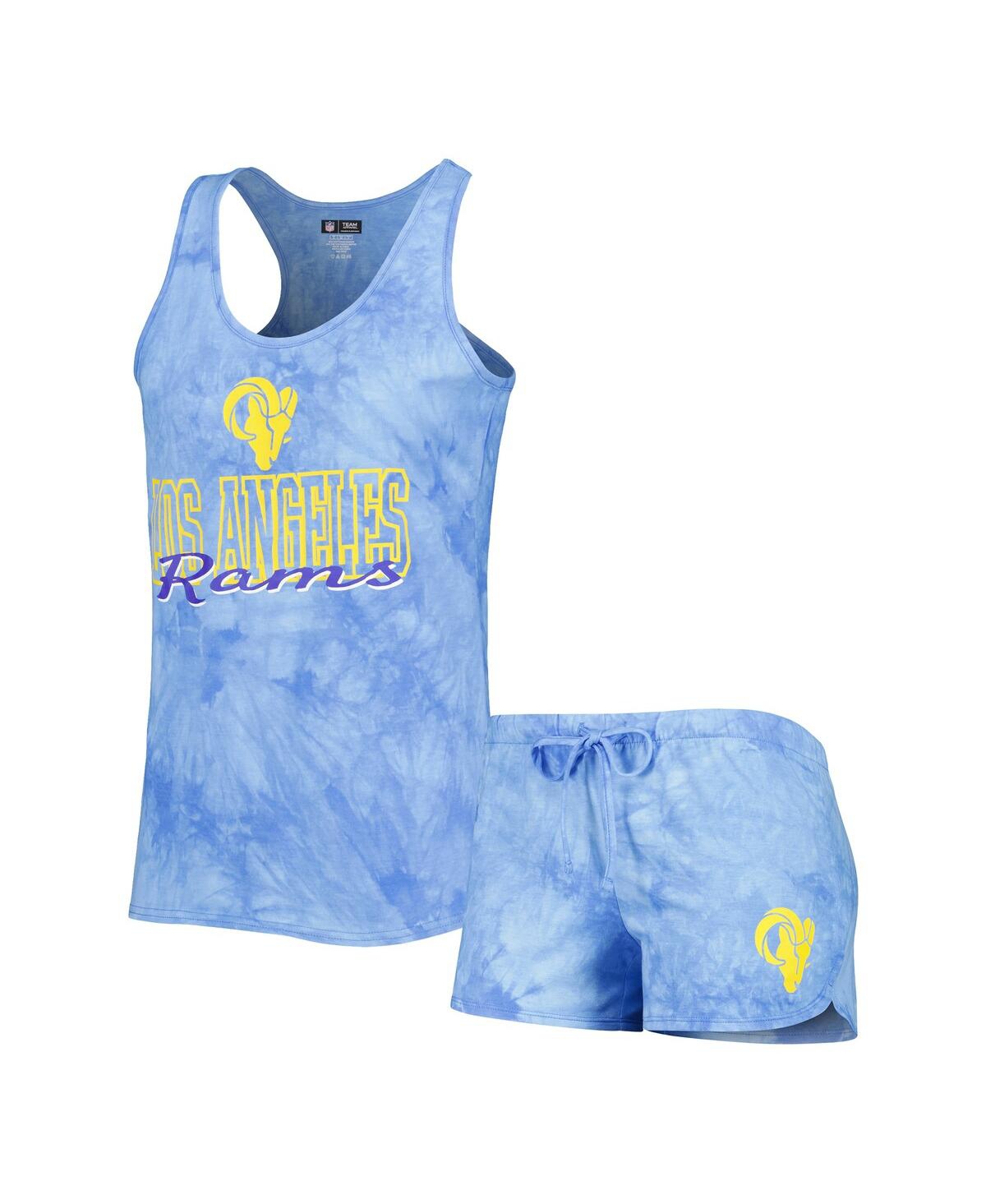 CONCEPTS SPORT WOMEN'S CONCEPTS SPORT ROYAL LOS ANGELES RAMS BILLBOARD SCOOP NECK RACERBACK TANK AND SHORTS SLEEP S 