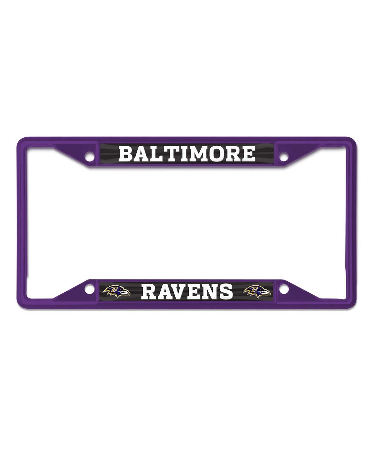 Wincraft Baltimore Ravens Chrome Color License Plate Frame In Purple