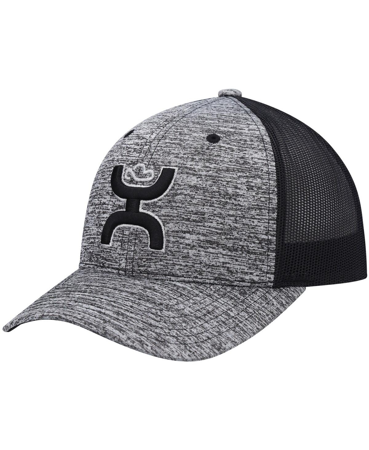 Hooey Men's  Heathered Gray, Black Sterling Trucker Snapback Hat In Heathered Gray,black