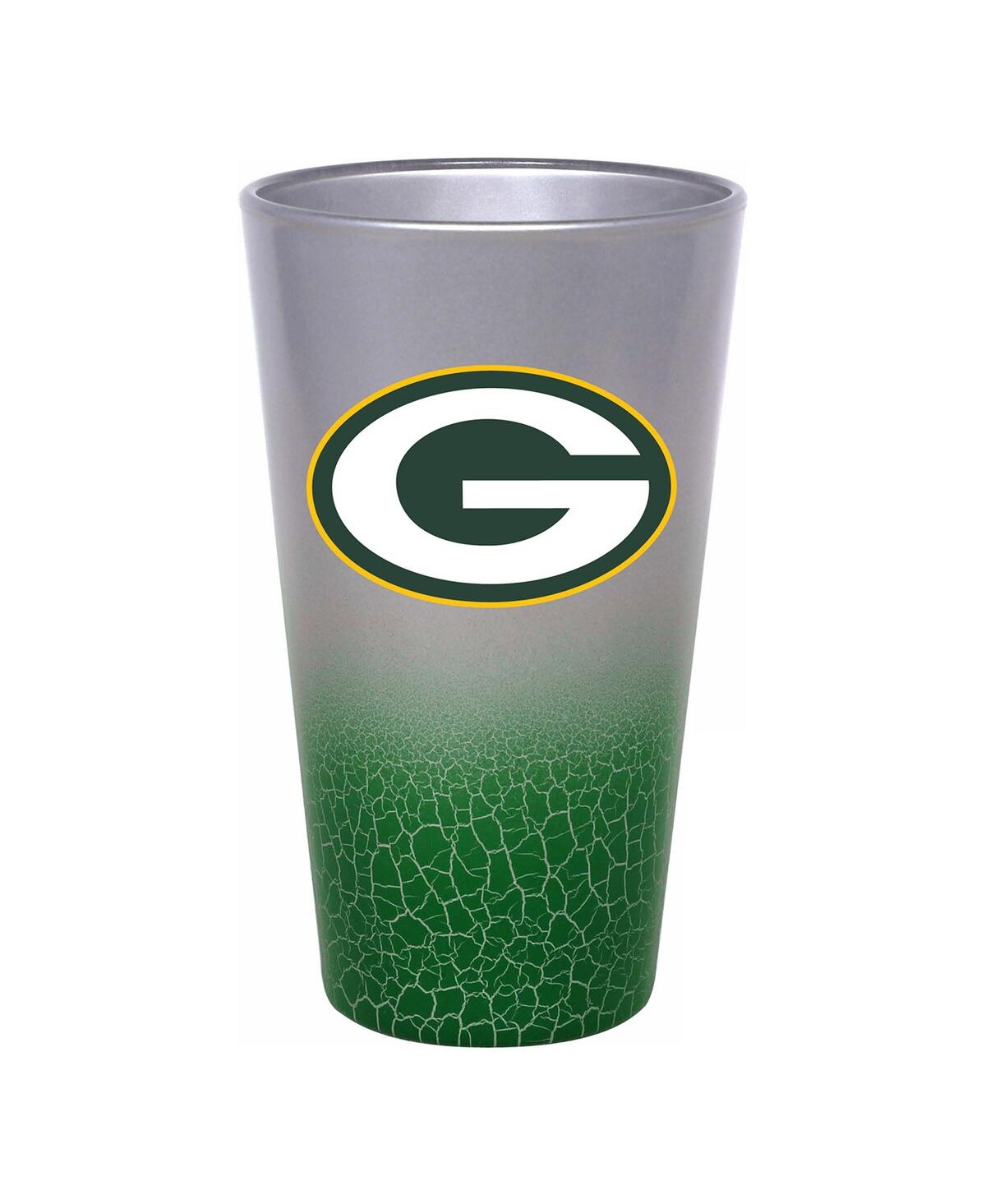 Memory Company Green Bay Packers 16 oz Crackle Pint Glass In Multi