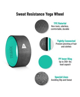 Sport Back Circle. 6" Yoga Wheel to Relieve Back Pain and Myofascial Release. Perfect for Stretching, Improving Flexibility & Mobility