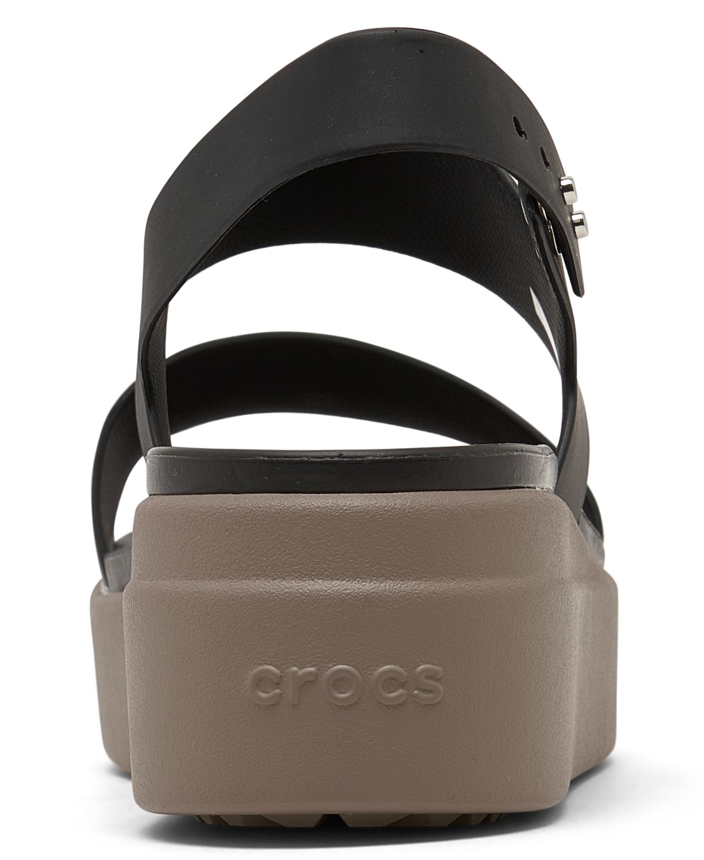 Женские сандалии Crocs Brooklyn Low Wedge, цвет: Чёрный — фото 4