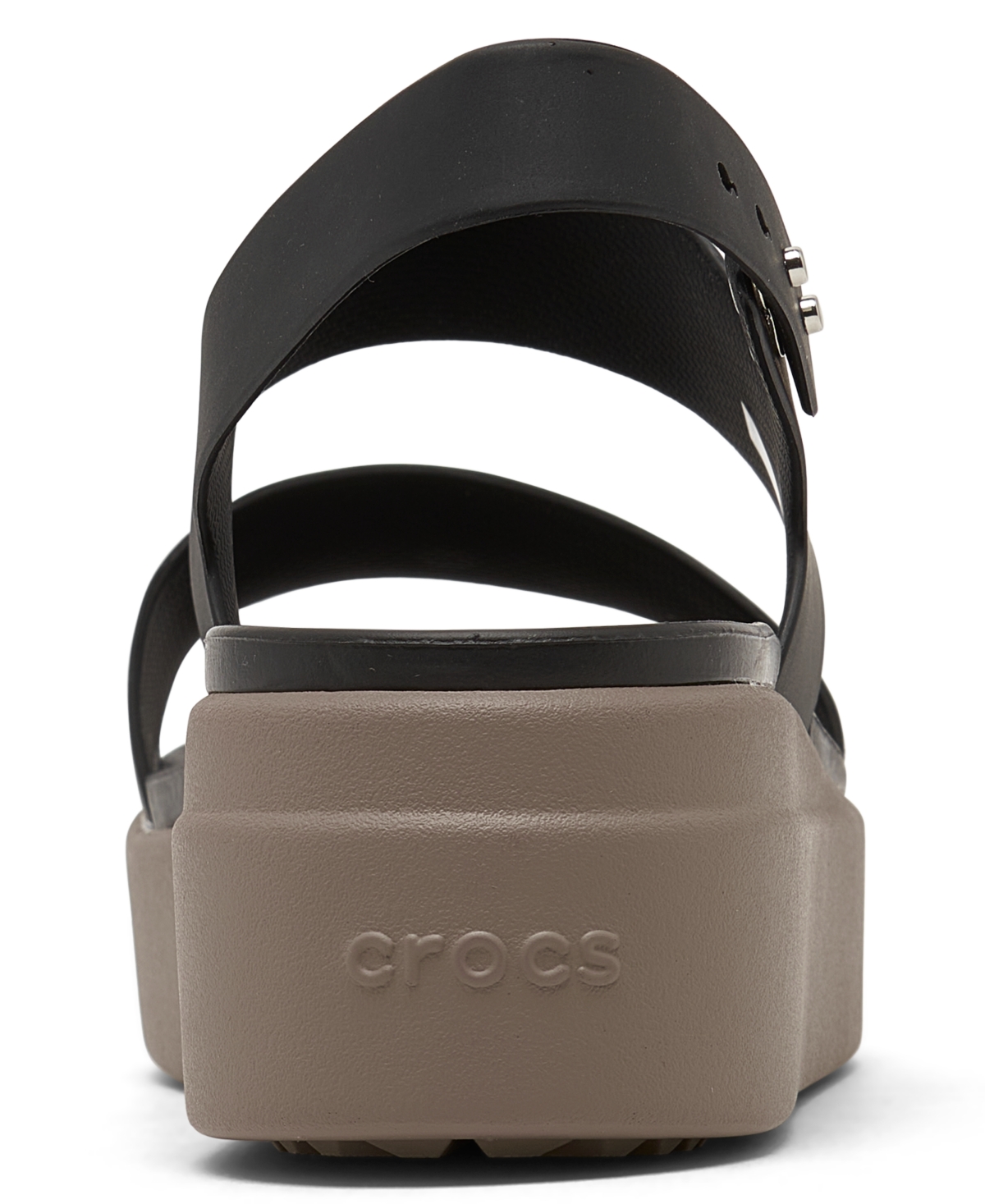 Crocs Women's Brooklyn Low Wedge Sandals From Finish Line In Black