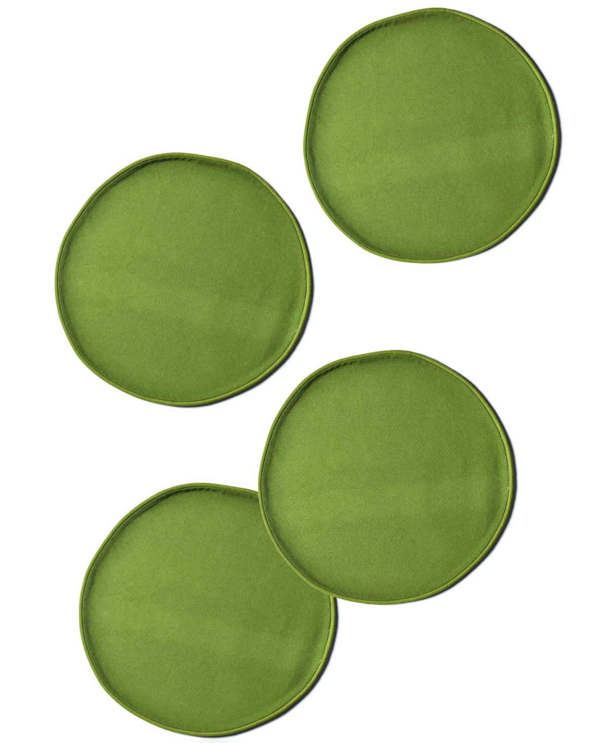 Coton Colors Block Round Placemat Set Of 4, Service For 4 In Olive