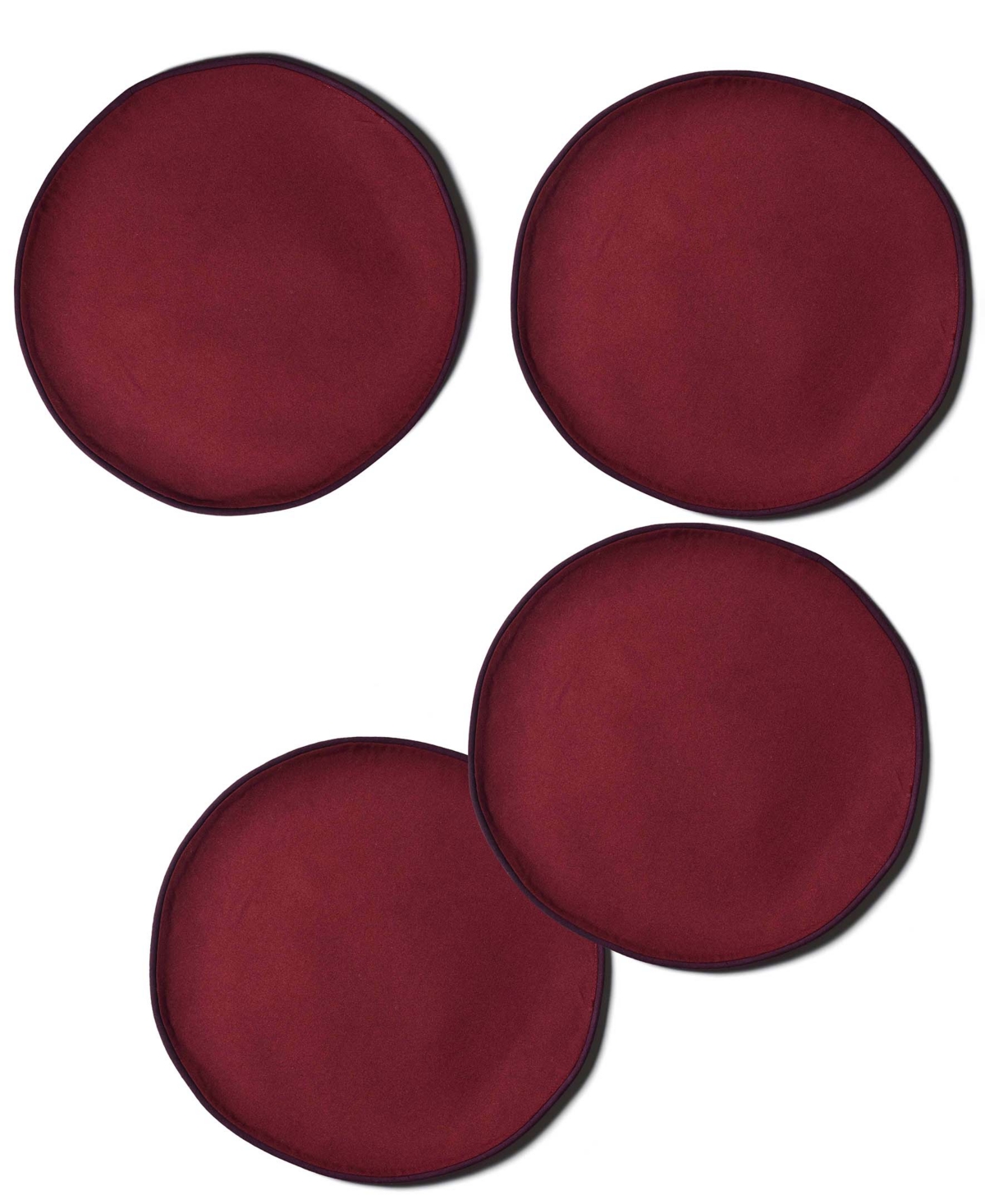 Coton Colors Block Round Placemat Set Of 4, Service For 4 In Coquette