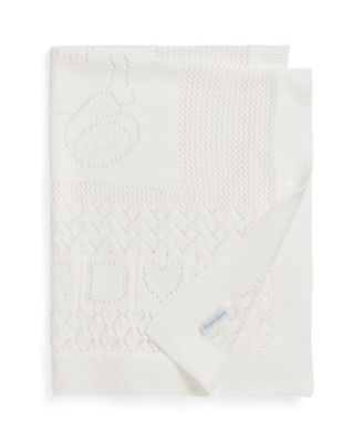 Baby Boys or Girls Pointelle Knit Cotton Blanket