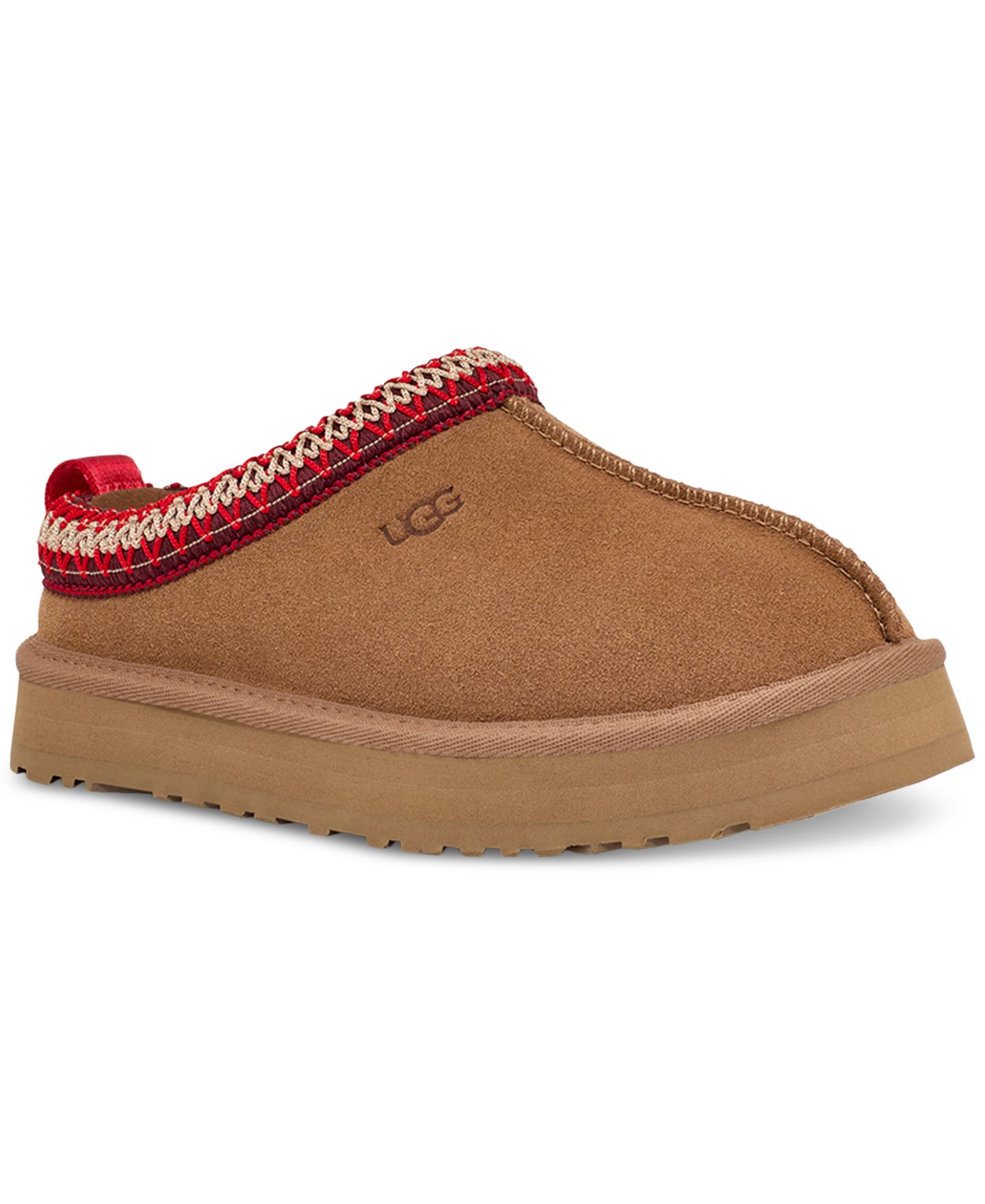 Детские сабо UGG® Tazz Slip-On Clog Slippers, цвет: Каштановый — фото 1