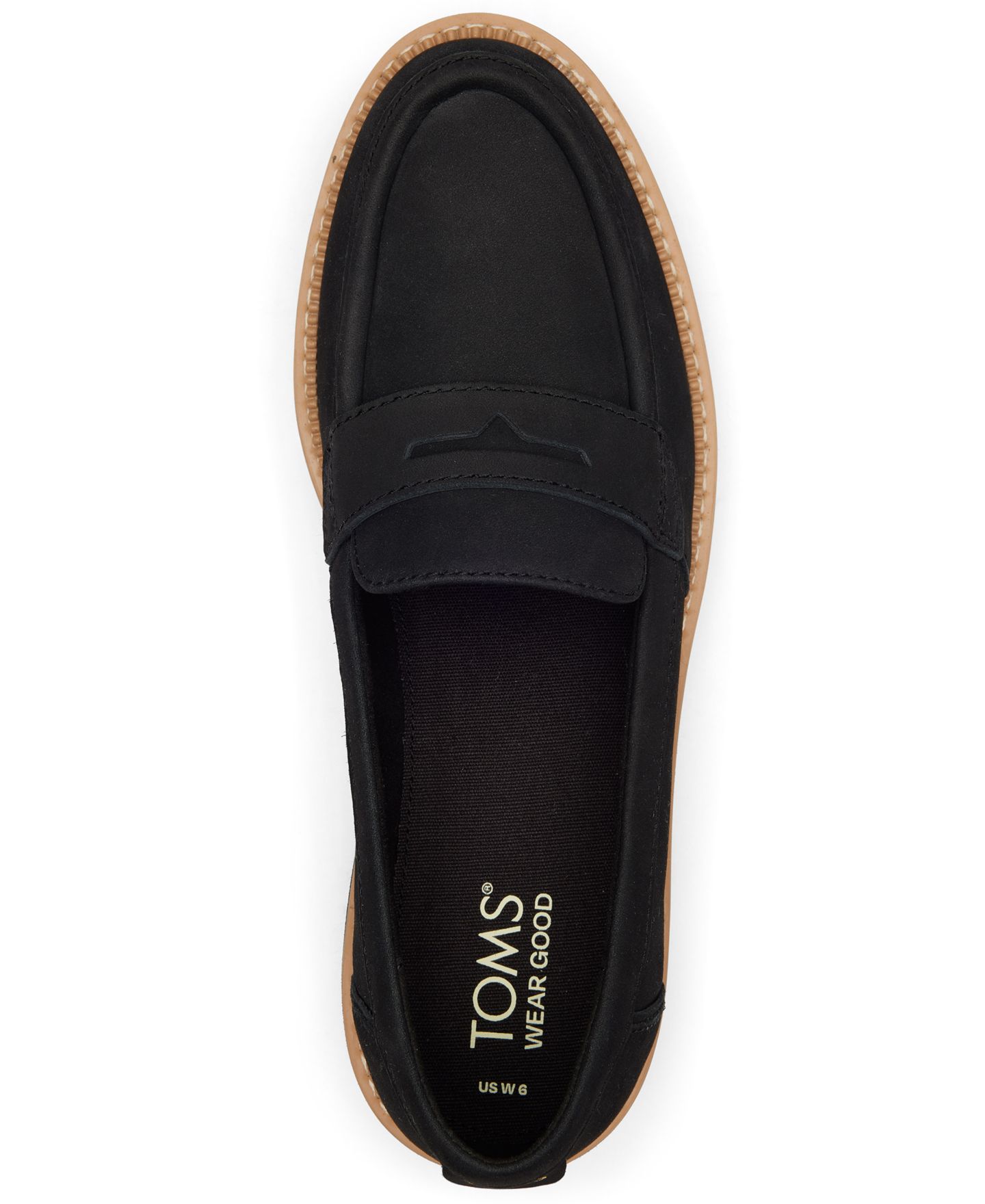 Женские туфли TOMS Cara Lug Sole, цвет: Чёрный кожаный — фото 4