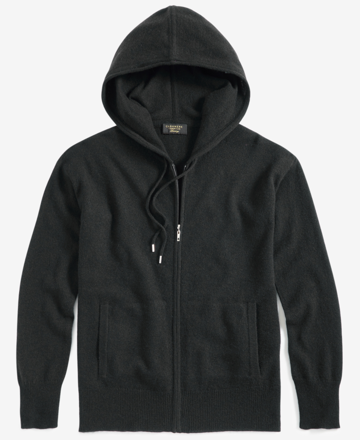 Charter Club Women's 100% Cashmere Zip Hoodie, Created For Macy's In Classic Black