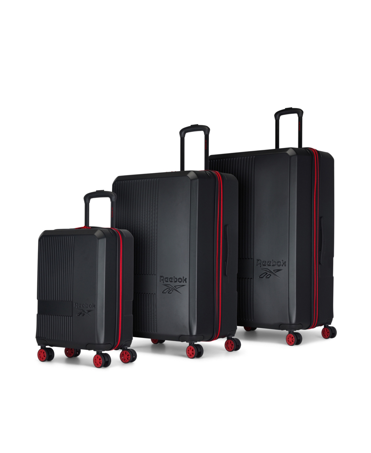 Jump Shot 3 Pieces 360-degree Spinner Luggage - Black