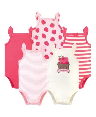 5Pk Natural Sleeveless Bodysuits