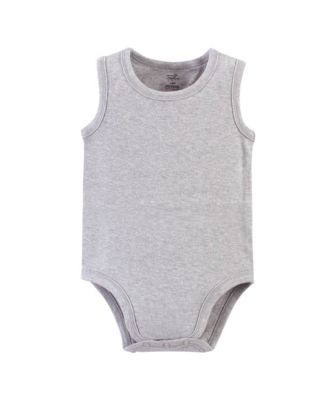 Baby Boys Five-Piece Natural Cotton Sleeveless Onesies