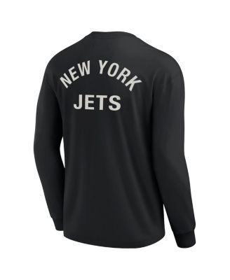 Men's and Women's Black New York Jets Super Soft Long Sleeve T-shirt