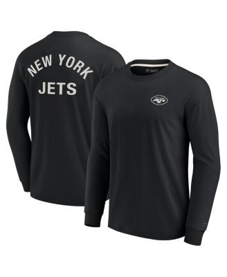 Men's and Women's Black New York Jets Super Soft Long Sleeve T-shirt
