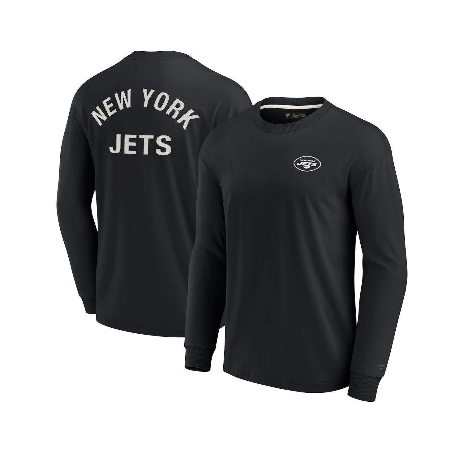 Men's and Women's Black New York Jets Super Soft Long Sleeve T-shirt