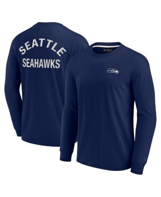 Men's and Women's College Navy Seattle Seahawks Super Soft Long Sleeve T-shirt