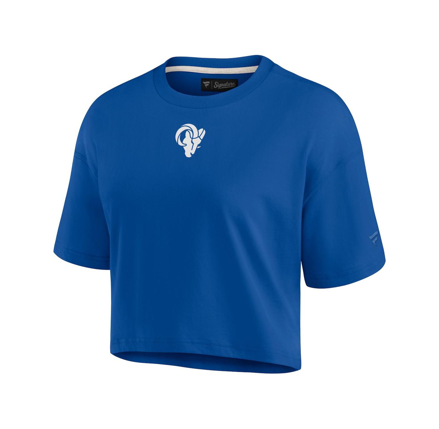 Women's Royal Los Angeles Rams Super Soft Short Sleeve Cropped T-shirt