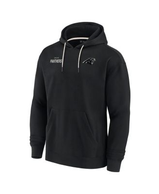 Men's and Women's Black Carolina Panthers Super Soft Fleece Pullover Hoodie