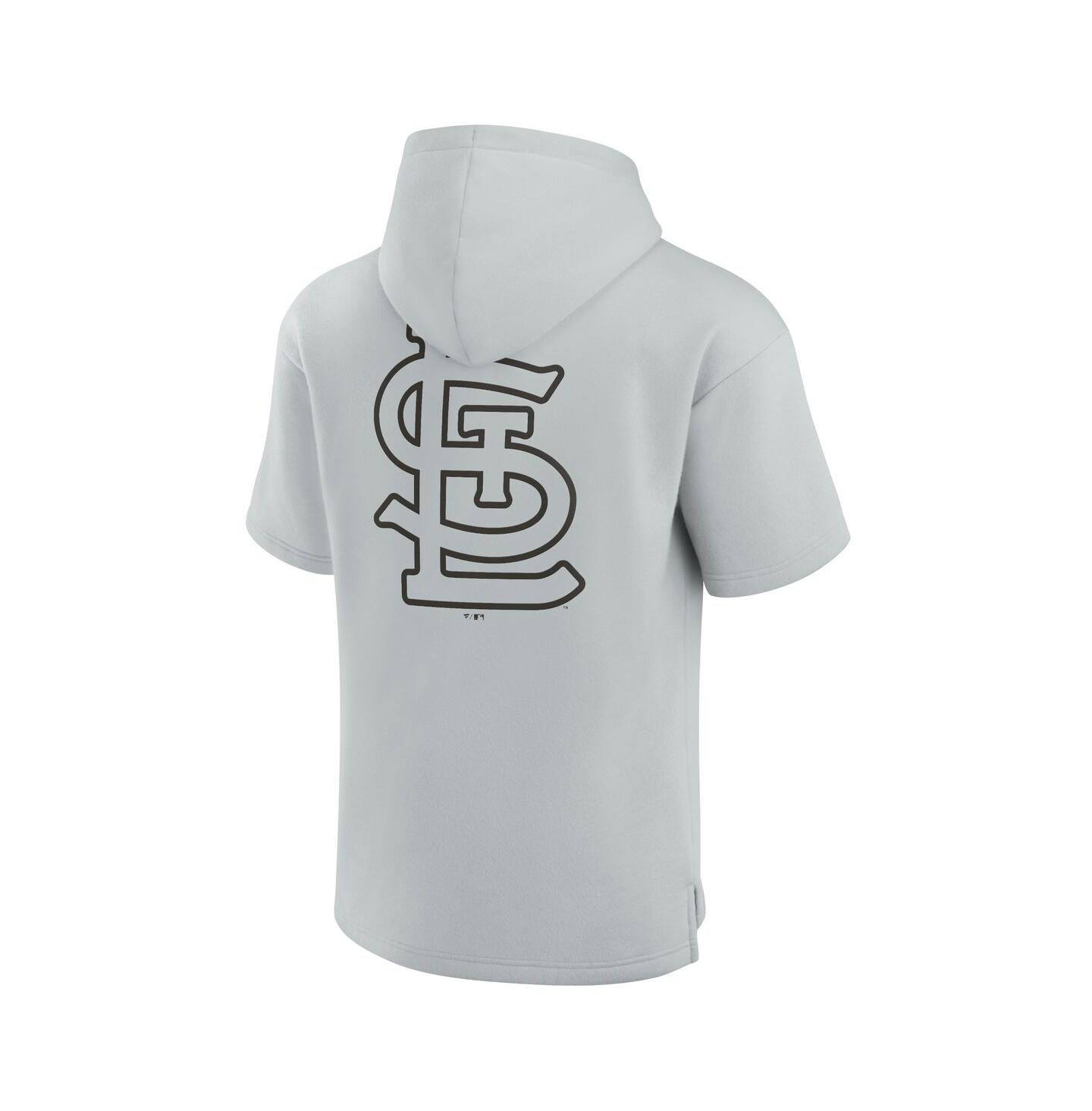 Худи Fanatics Signature Gray St. Louis Cardinals Super Soft Fleece Short Sleeve — фото 4