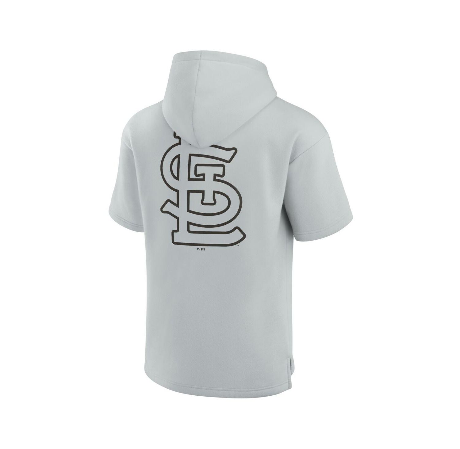 Men's and Women's Gray St. Louis Cardinals Super Soft Fleece Short Sleeve Hoodie