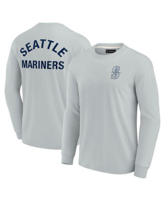 Men's and Women's Gray Seattle Mariners Super Soft Long Sleeve T-shirt