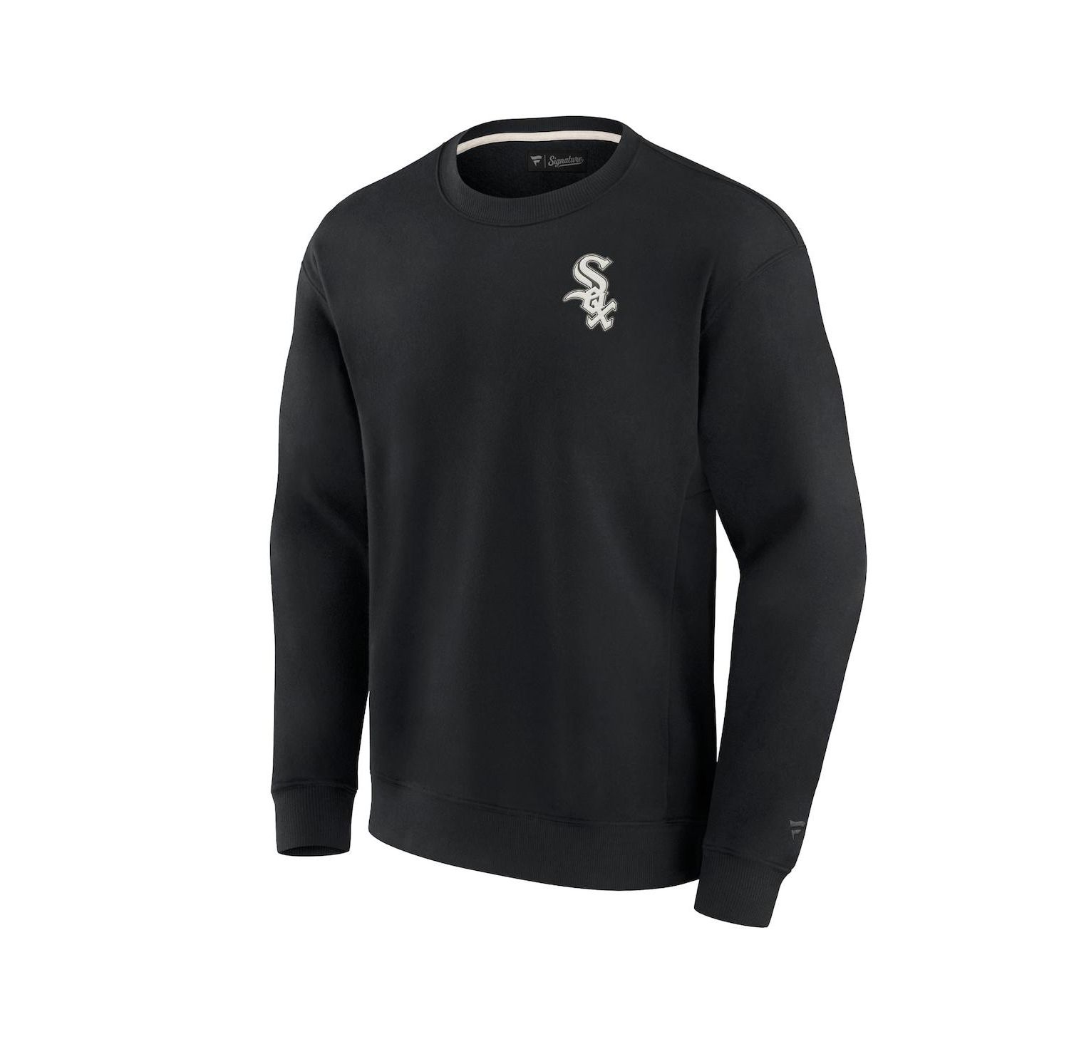 Men's and Women's Black Chicago White Sox Super Soft Pullover Crew Sweatshirt