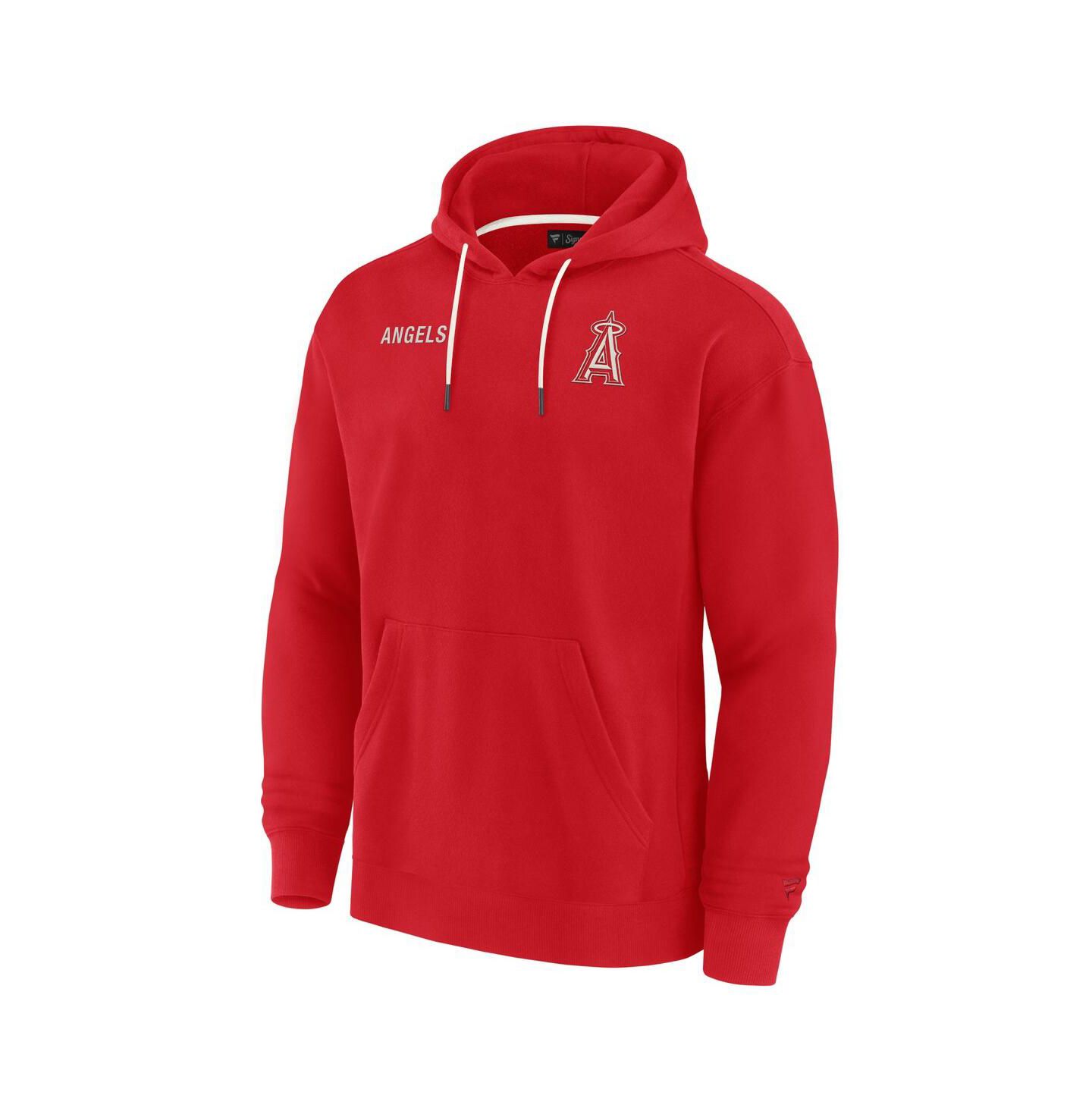 Худи Fanatics Signature Red Los Angeles Angels Super Soft Fleece Pullover — фото 2