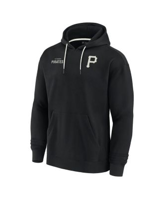 Men's and Women's Black Pittsburgh Pirates Super Soft Fleece Pullover Hoodie